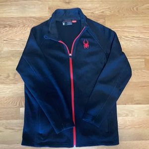 Boys Spyder Black and Red Full Zip Jacket 14/16